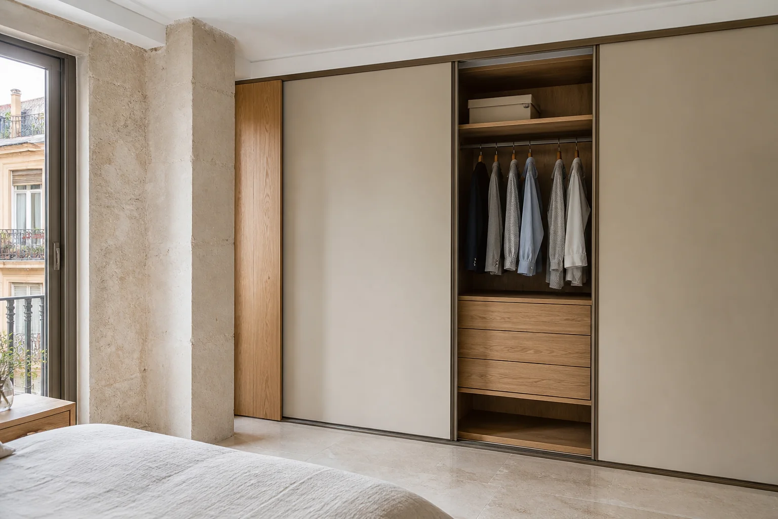 Armarios con puertas correderas para panel alto en Alicante
